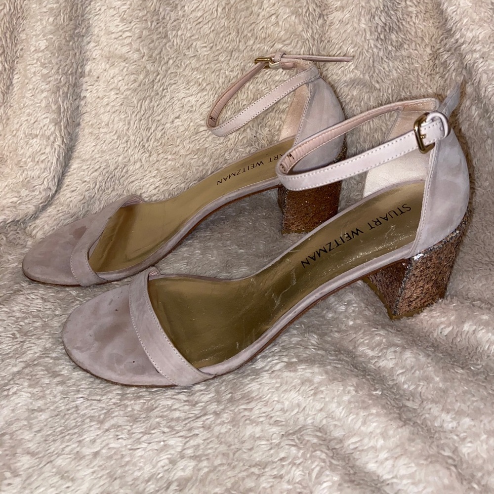 Stuart weitzman glitter heel